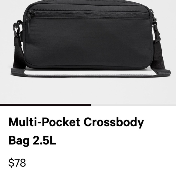 Lululemon unisex black multi pocket crossbody bag - Picture 8 of 11
